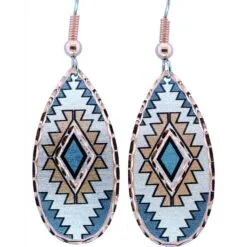 Teal Blue Native Earrings