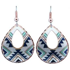 Teal Blue Native Earrings