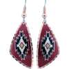 Triangle Burgundy SW Native Earrings