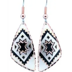 Handmade Earrings, SW Native American Star Earrings