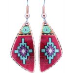 Red & Turquoise Native Earrings