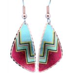 Turquoise & Red Native Earrings
