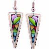 Abstract Colorful Leaves Earrings