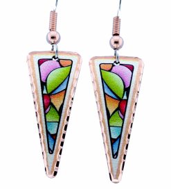 Abstract Colorful Leaves Earrings