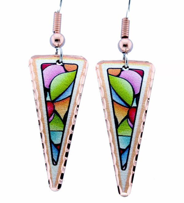 Abstract Colorful Leaves Earrings