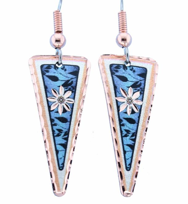 Blue Flower Earrings