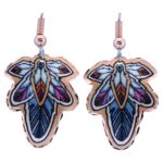 Cut Out Copper Feather Earrings