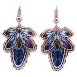 Copper Feather Earrings