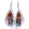 Colorful Copper Hummingbird Earrings