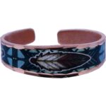 Colorful Feather Copper Rings