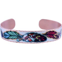 Copper Cuff Feathers Bracelets