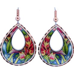 Teardrop Flower Earrings Handmade in Stunning Watercolors