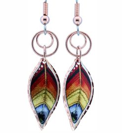 Colorful Leaf Wire Earrings