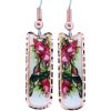 Colorful Rectangular Hummingbird Earrings