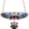 Copper Colorful Feather Art Necklaces