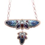 Colorful Copper Feather Necklaces