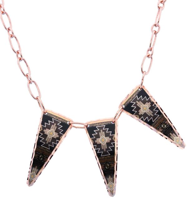 Copper Colorful Zia Native Necklaces