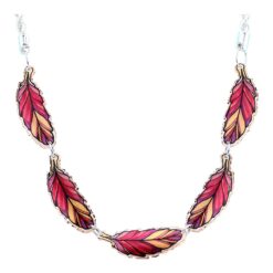 Multi Pieces Copper Feather Necklaces