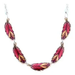 Multi Pieces Copper Feather Necklaces