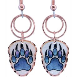 Copper Bear Paw Earrings