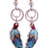 Art Jewelry, Copper Feather Earrings