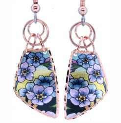 Copper Wire Forget Me Not Earrings