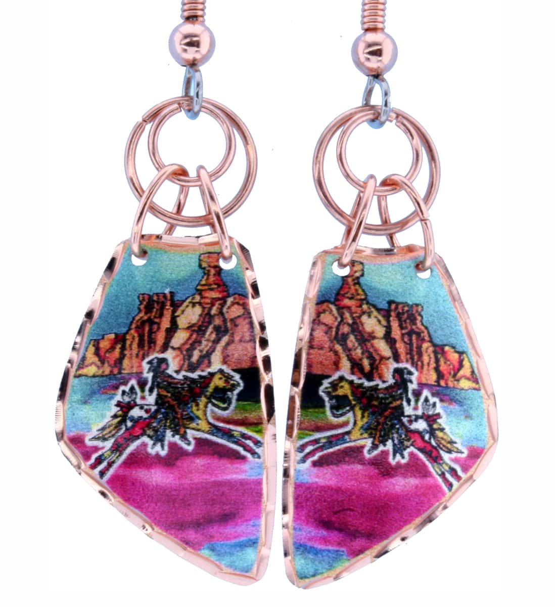 Indian Warrior Wire Earrings Indian Warrior Wire Earrings