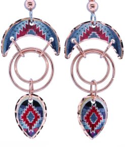 Wire SW Native American Copper Earrings