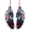 Dangle Copper Feather Art Earrings