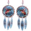 Dangle Dream Catcher Hummingbird Earrings