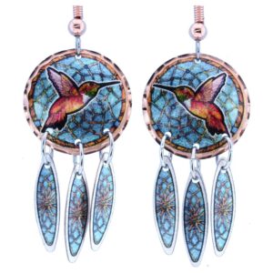 Meticulously handcrafted with attention to detail, these shimmering hummingbird earrings designed with dream catcher artwork perfectly illustrate the 5 best ways to choose handmade earrings.