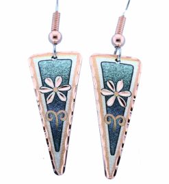 Green Flower Earrings