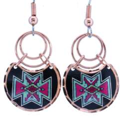 Handmade Copper Wire Native Earrings LJ-44