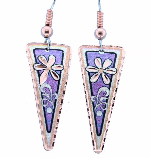 Light Purple Flower Earrings