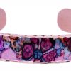 Pink & Purple Flowers Cuff Bracelets