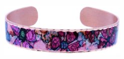 Pink & Purple Flowers Cuff Bracelets