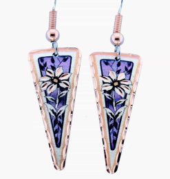 Purple Flower Earrings