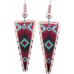 Red & Turquoise SW Native Earrings