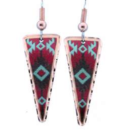 Red & Turquoise SW Native Earrings