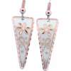 Silver Background Copper Flower Earrings Silver Background Copper Flower Earrings
