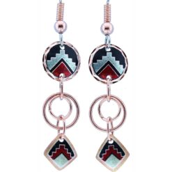 Artistic Wire Earrings in Southwest Native Theme