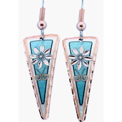 Flower Triangle Earrings