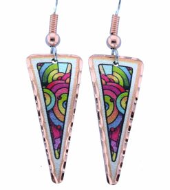 Triangle Colorful Abstract Earrings