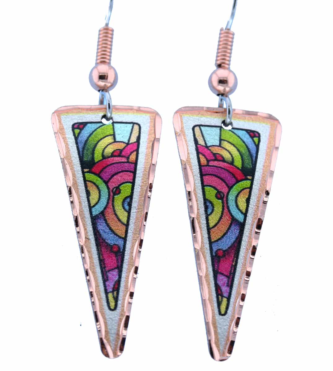 Triangle Colorful Abstract Earrings Triangle Colorful Abstract Earrings