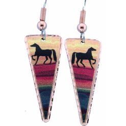 Colorful Horse Jewelry, Equine Earrings