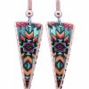 Triangle Kaleidoscope Colored Native Earrings