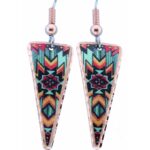 Kaleidoscope Colored Native Earrings