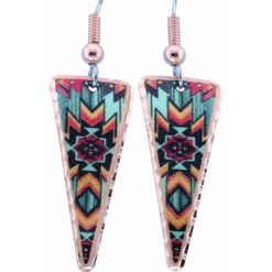 Kaleidoscope Native Triangle Earrings
