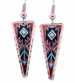 Triangle Colorful SW Native Earrings