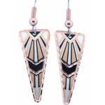 Triangle Copper Abstract Earrings